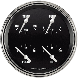 Classic Instruments HR31SLF Hot Rod - Quad Gauge 4-5/8" (Fuel 0-30 OHM)