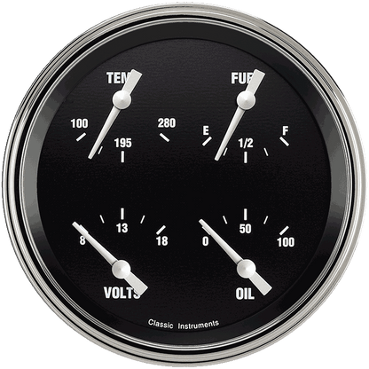 Classic Instruments HR31SLF Hot Rod - Quad Gauge 4-5/8" (Fuel 0-30 OHM)