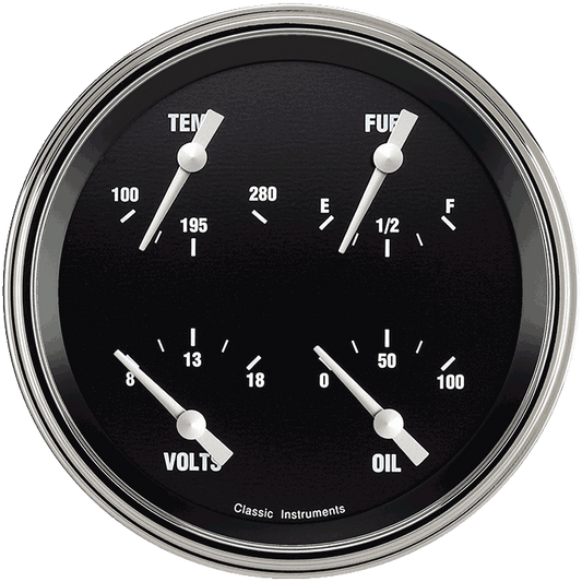 Classic Instruments HR75SLF Hot Rod - Quad Gauge 4-5/8" (240-33 OHM)