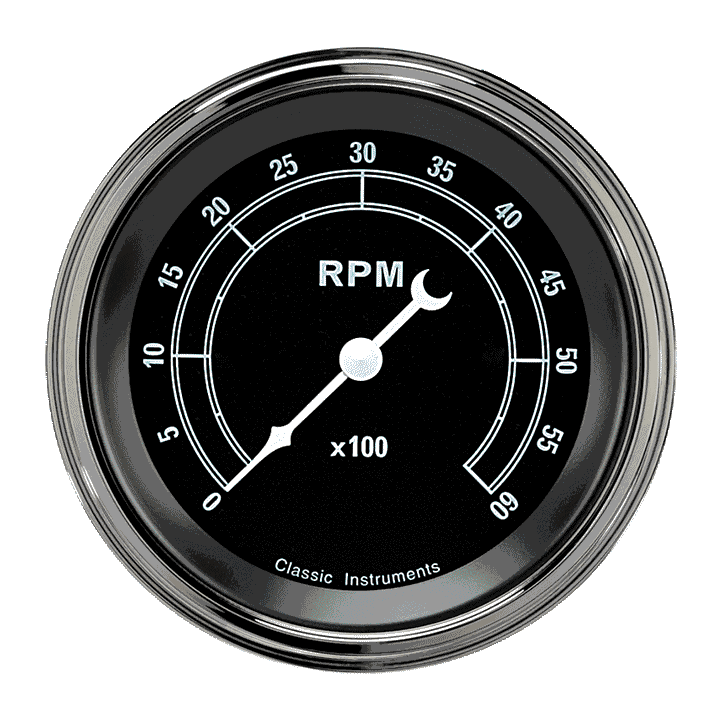 Classic Instruments TR60SLF Traditional - Tachometer 6K RPM 3-3/8"