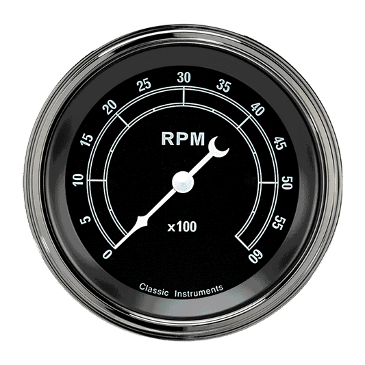 Classic Instruments TR60SLF Traditional - Tachometer 6K RPM 3-3/8"