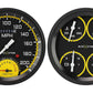 Classic Instruments AX62YBLF Autocross Yellow - 2 Gauge Set 4-5/8" Speedtachular & Quad