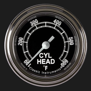 Classic Instruments TR197SLF Traditional 2 1/8" Cylinder Head Temp. Gauge