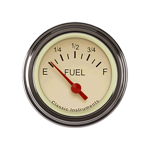 Classic Instruments TE12TSLF Tetra Series, Tan Fuel Gauge 0-90