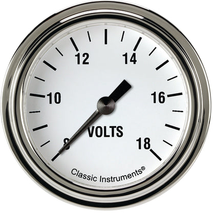 Classic Instruments WH330SLF White Hot 2 5/8" Voltage Gauge