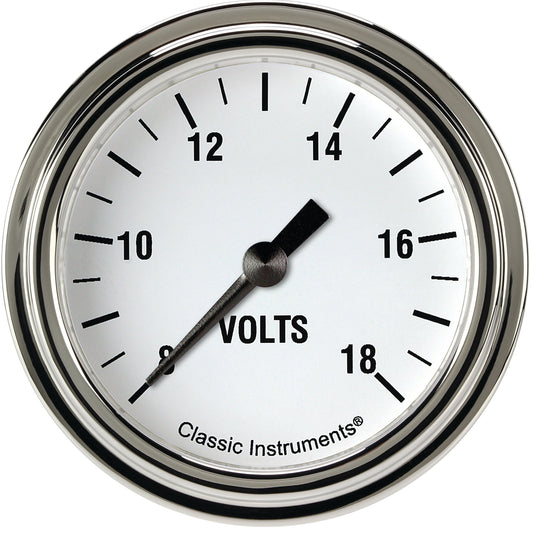 Classic Instruments WH330SLF White Hot 2 5/8" Voltage Gauge