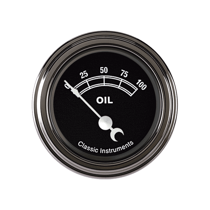 Classic Instruments TR81SLF Traditional - Oil Pressure Gauge 2-1/8"