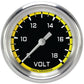 Classic Instruments AX330YAPF Autocross Yellow 2 5/8" Voltage Gauge