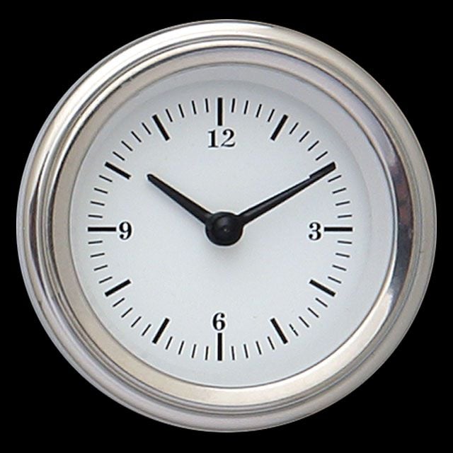 Classic Instruments WH90SLF White Hot - Clock Gauge 2-1/8"