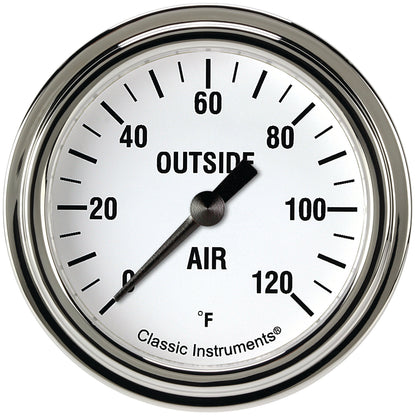 Classic Instruments WH399SLF White Hot 2 5/8" External Air Temp. Gauge