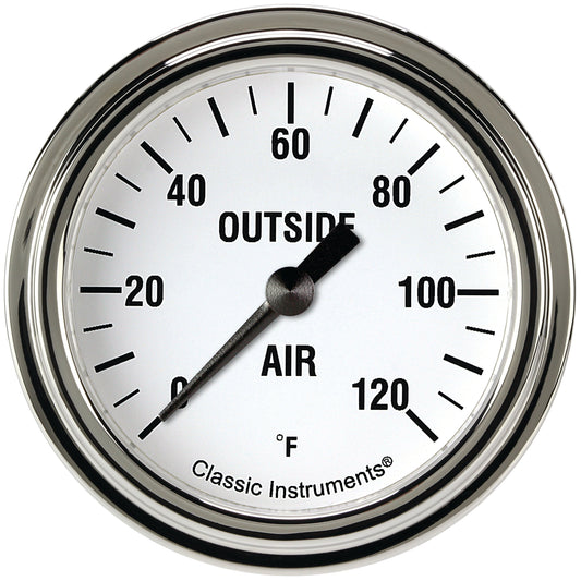 Classic Instruments WH399SLF White Hot 2 5/8" External Air Temp. Gauge