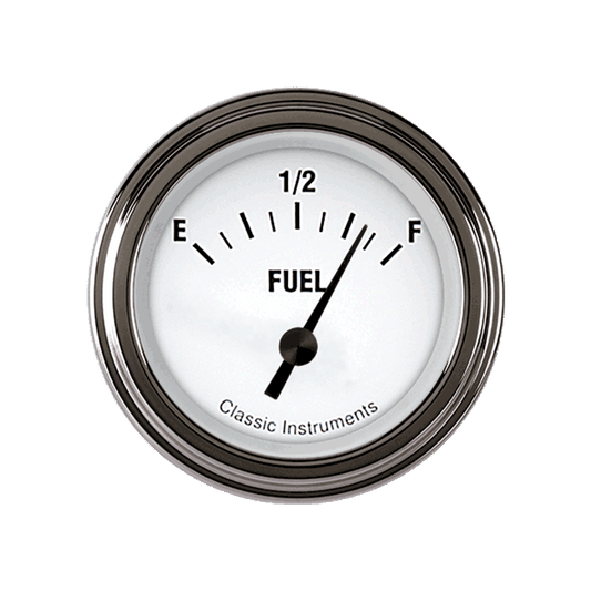 Classic Instruments | WH09SLF | White Hot - Fuel Gauge 240-33 OHM 2-1/8"
