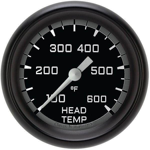 Classic Instruments AX397GBPF Autocross Gray 2 5/8" Cylinder Head Temp. Gauge
