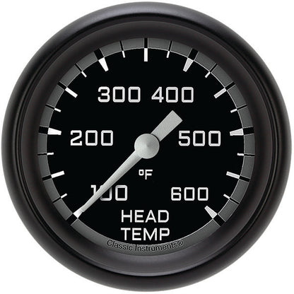 Classic Instruments AX397GBPF Autocross Gray 2 5/8" Cylinder Head Temp. Gauge