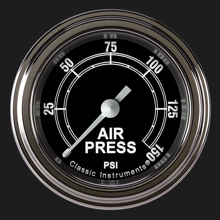 Classic Instruments TR118SLF Traditional - Air Pressure Gauge Full Sweep 2-1/8"