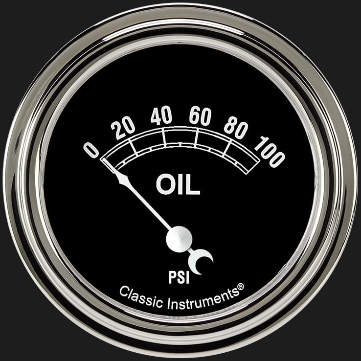 Classic Instruments TR281SLF Traditional 2 5/8" Oil Pressure Gauge