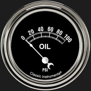 Classic Instruments TR281SLF Traditional 2 5/8" Oil Pressure Gauge