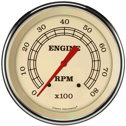 Classic Instruments VT71SLF Vintage - Tachometer 8K RPM 4-5/8"