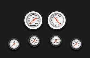 Classic Instruments VS101WBLF Velocity White Six Gauge Set 101