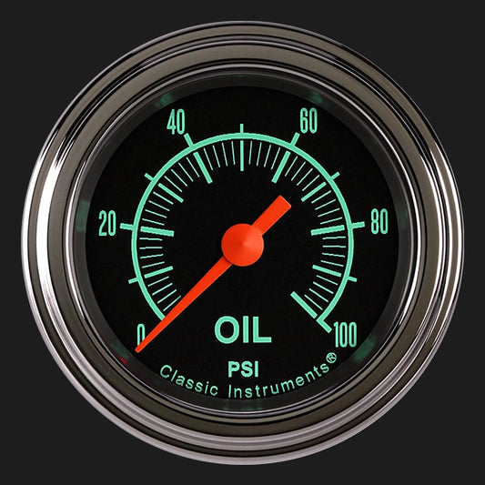 Classic Instruments GS181SLF G-Stock 2-1/8" Full Sweep Oil Pressure 100psi