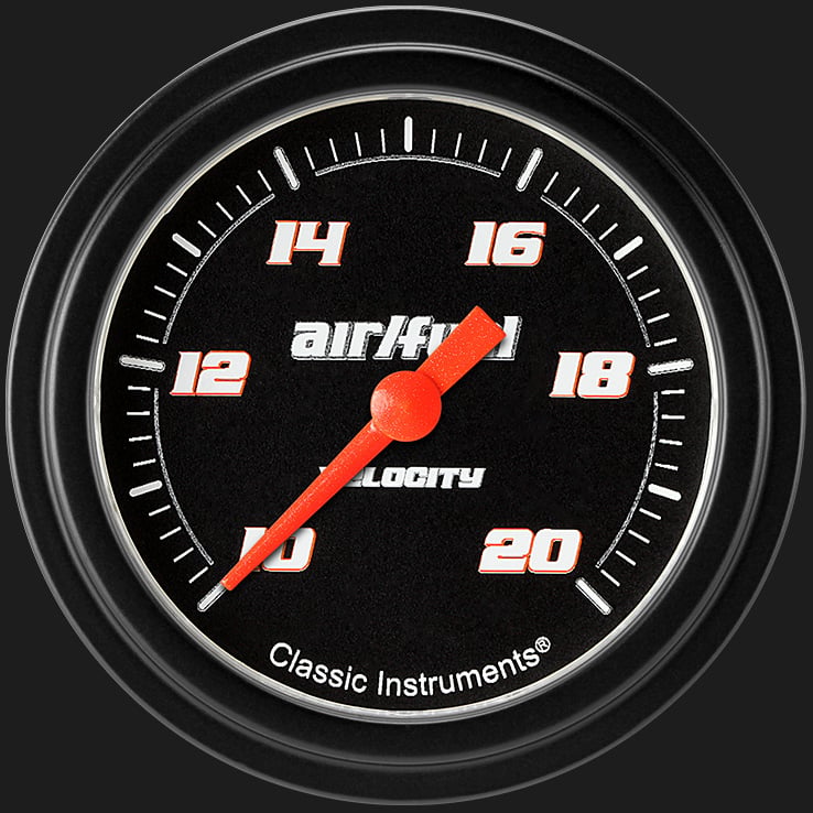 Classic Instruments VS394BBLF Velocity Black 2 5/8" Air Fuel Ratio Gauge