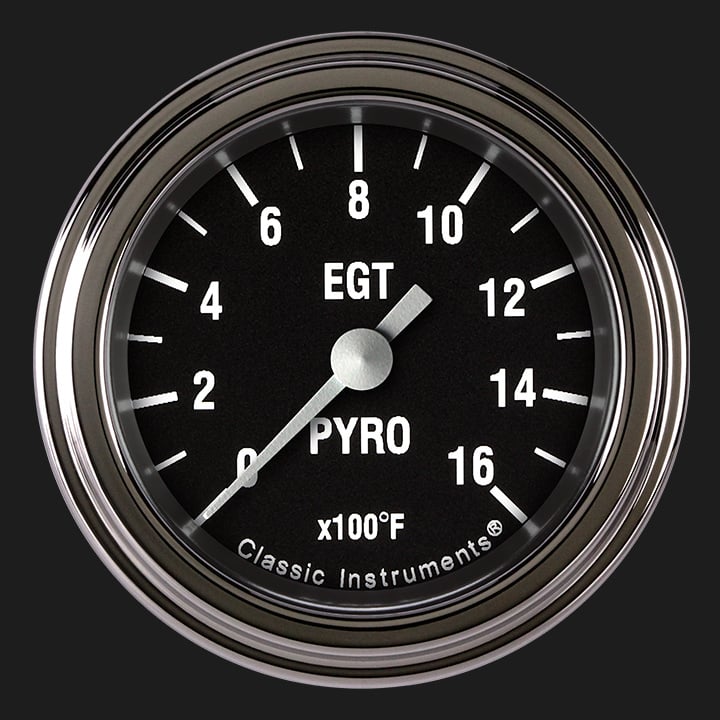Classic Instruments HR198SLF Hot Rod 2 1/8" Exhaust Gas Temp. Gauge