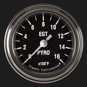 Classic Instruments HR198SLF Hot Rod 2 1/8" Exhaust Gas Temp. Gauge