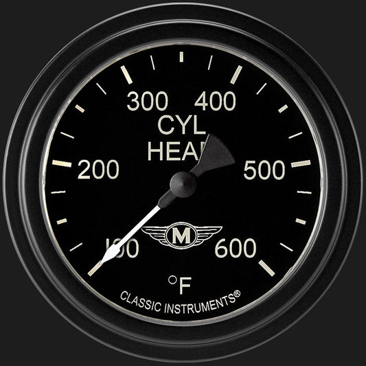 Classic Instruments MA397BLF Moal Bomber 2 5/8" Cylinder Head Temp. Gauge