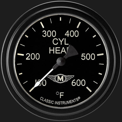 Classic Instruments MA397BLF Moal Bomber 2 5/8" Cylinder Head Temp. Gauge