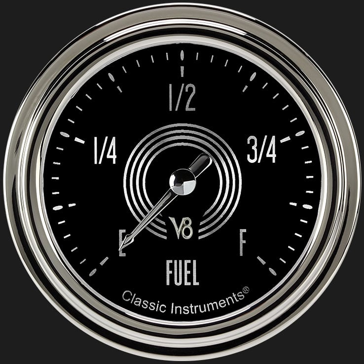 Classic Instruments V8SR309SLC V8 Speedster 2 5/8" Fuel Gauge
