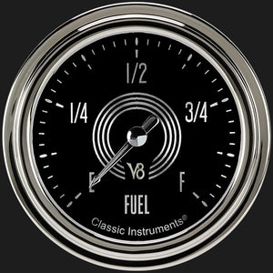 Classic Instruments V8SR309SLC V8 Speedster 2 5/8" Fuel Gauge
