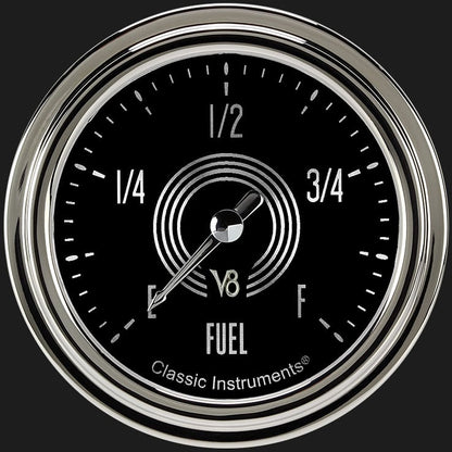Classic Instruments V8SR309SLC V8 Speedster 2 5/8" Fuel Gauge