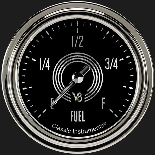 Classic Instruments V8SR309SLC V8 Speedster 2 5/8" Fuel Gauge
