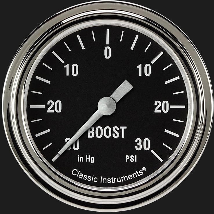Classic Instruments HR341SLF Hot Rod 2 5/8" Boost/Vac Gauge