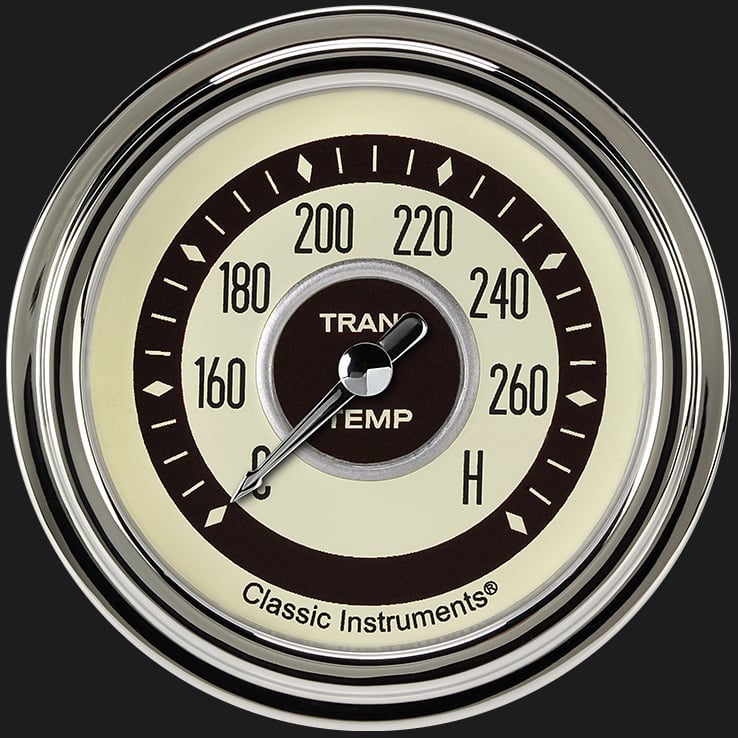 Classic Instruments NT327SLC Nostalgia VT 2 5/8" Transmission Temperature Gauge