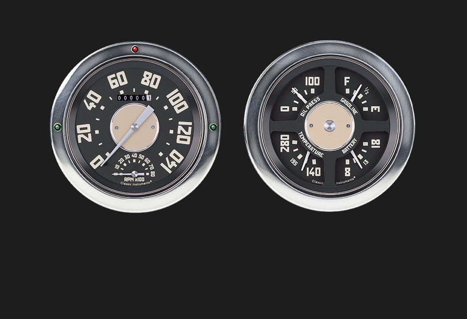 Classic Instruments CT54OE62 1954-55 Chevy Truck Package 4 5/8" Speedometer & Quad