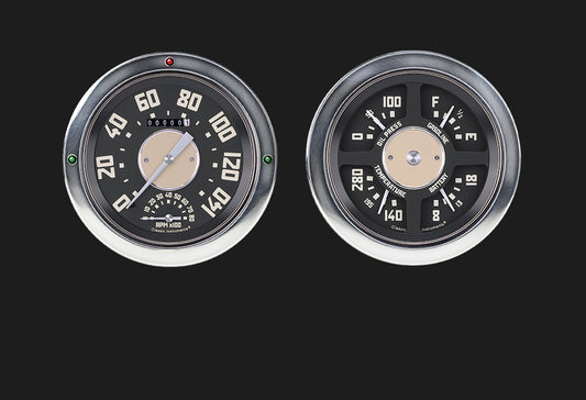 Classic Instruments CT54OE62 1954-55 Chevy Truck Package 4 5/8" Speedometer & Quad