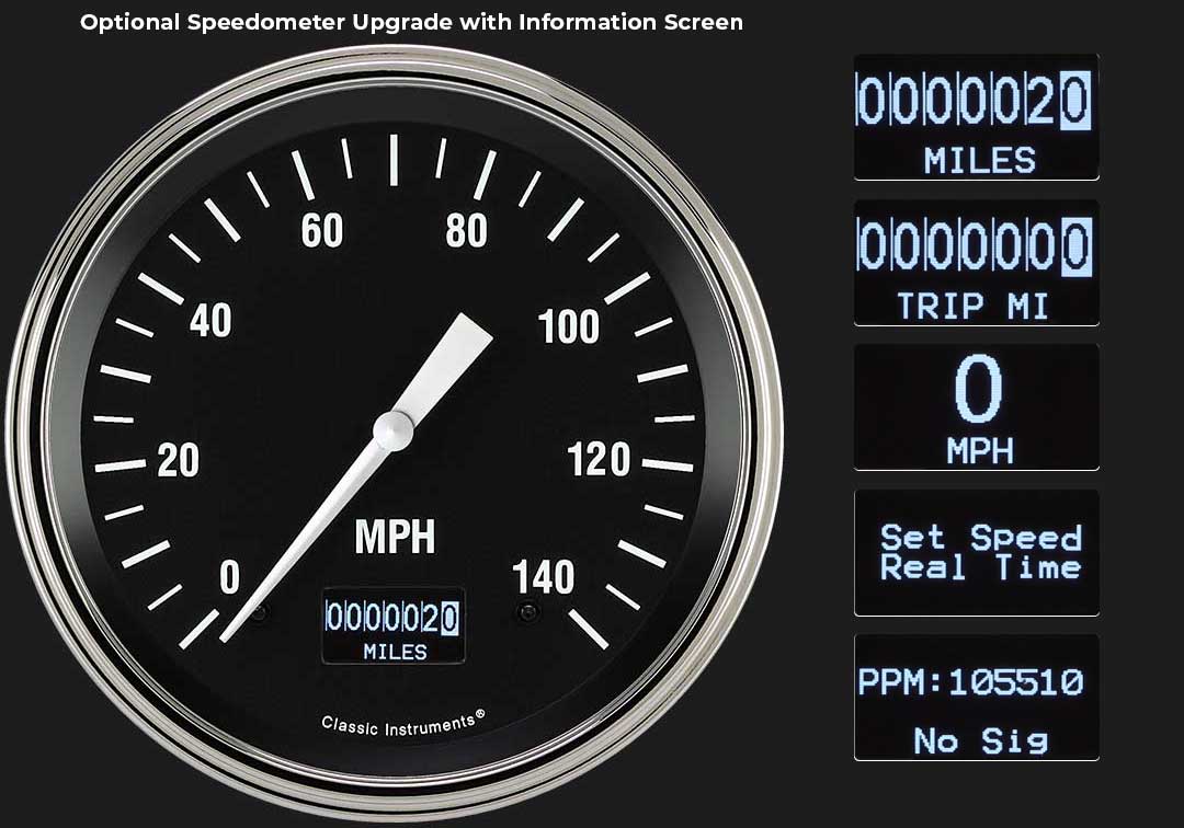Classic Instruments CT54HR52 Hot Rod 1954-55 Chevy Truck Gauge Package
