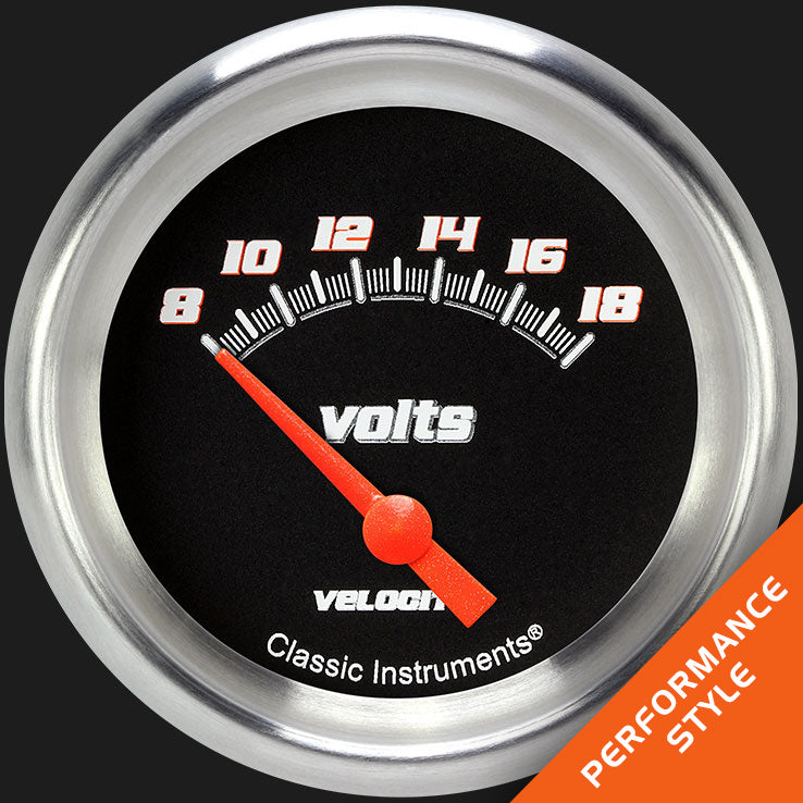Classic Instruments VS230BAPF Velocity Black w/ Aluminum Performance Bezel 2 5