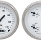 Classic Instruments WH02SLF White Hot - 2 Gauge Set 3-3/8" Speedo & 3-3/8" Quad