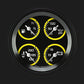 Classic Instruments AX79YBLF Autocross Yellow w/ Black Bezel 3-3/8" Quad fue