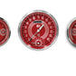 Classic Instruments V8RS61SLC V8 Red Steelie - 3 Gauge Set 4-5/8" Speedtachular & 2x 3-3/8" Duals