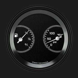 Classic Instruments AX72GBLF AutoCross Gray 3 3/8" Fuel & Oil Dual