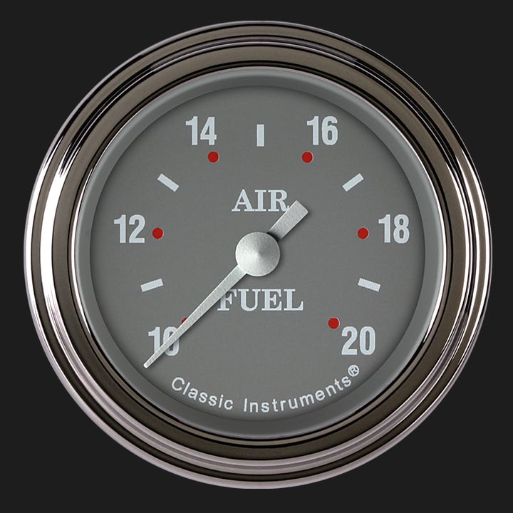 Classic Instruments SG194SLF Silver Gray 2 1/8" Air Fuel Ratio Gauge