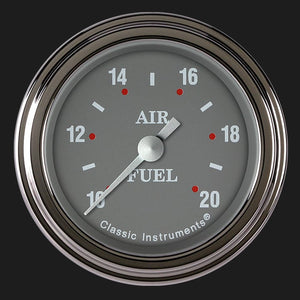 Classic Instruments SG194SLF Silver Gray 2 1/8" Air Fuel Ratio Gauge