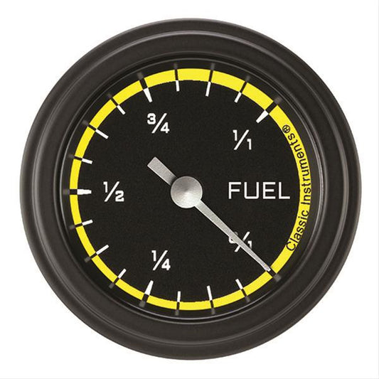 Classic Instruments AX109YBLF Autocross Yellow - Programmable Fuel Gauge 2-1/8"