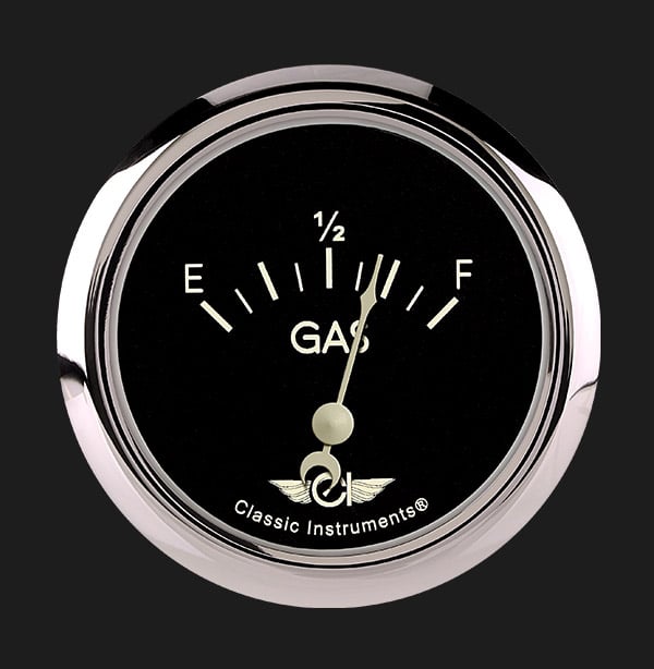 Classic Instruments Classic 2 5/8" Fuel Gauge, 0 - 90 OHM - CL212SRC