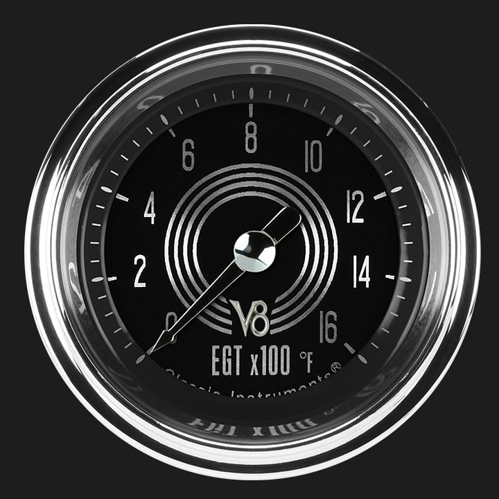 Classic Instruments V8SR198SHC V8 Speedster 2 1/8" Exhaust Gas Temp. Gauge