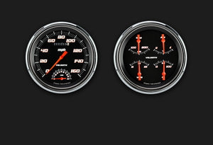 Classic Instruments CT47VSB62 1947-53 Velocity Black Truck Package