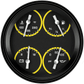 Classic Instruments AX75YBLF Autocross Yellow - Quad Gauge 4-5/8" (240-33 OHM)